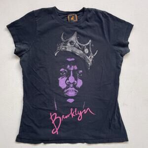 Vtg Y2K BROOKLYN MINT Notorious BIG Baby Tee / Sz 1 / Hip Hop Rap T-Shirt 2000s